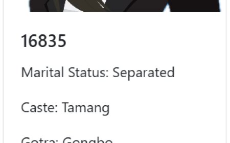 BB16835: यू.ए.ई. वस्ने १२ पास ३६ वर्षीय डिभाेर्सड तामाङ केटीलाई असल जीवनसाथी चाहियो ।